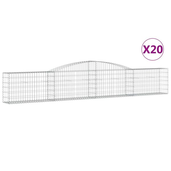 Габионни кошници арка 20 бр 400x30x60/80 см поцинковано желязо