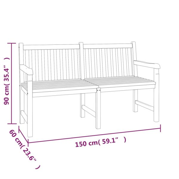 Градински трапезен комплект, 5 части, тиково дърво масив