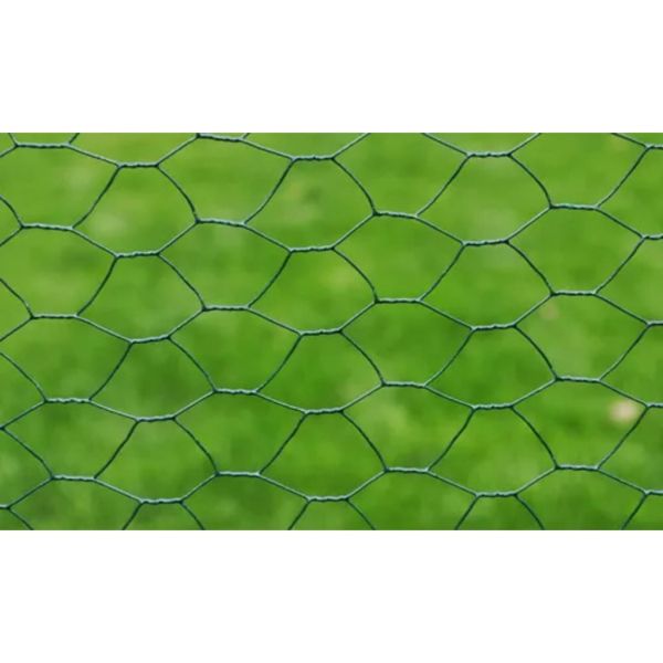 Кокошкарска мрежа с PVC покритие 25х0,5 м зелена