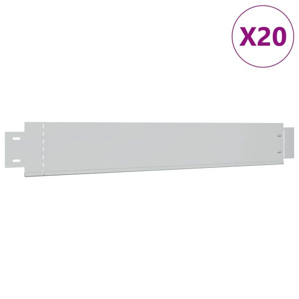 Комплект бордюрни ленти поцинкована стомана 20 части 100x14 см