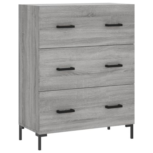 Висок шкаф, сив сонома, 69,5x34x180 см, инженерно дърво