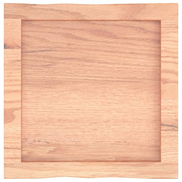 Плот за маса светлокафяв 40x40x(2-4) см обработен масивен дъб