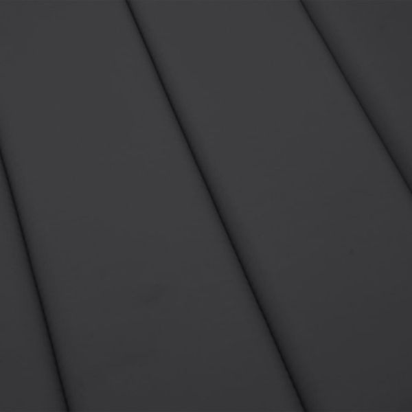 Шалте за шезлонг, черно, 200x60x3 см, Оксфорд плат