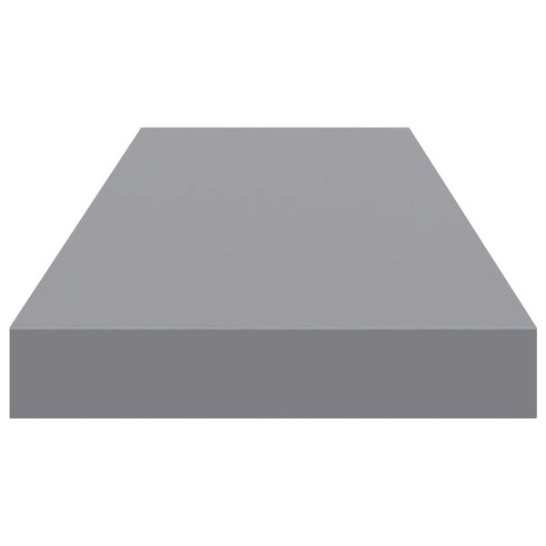 Окачени стенни рафтове, 2 бр, сиви, 80x23,5x3,8 см, МДФ