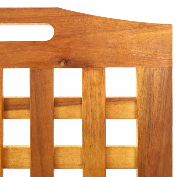 Параван за стая, 3 панела, 121x2x170 cм, акациево дърво масив