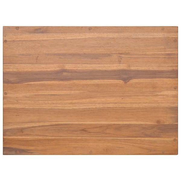 Шкаф за баня за стенен монтаж, 60x45x30 cм, тиково дърво масив