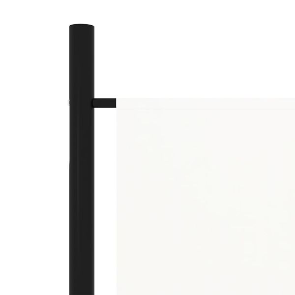 Параван за стая, 4 панела, бял, 200x180 см