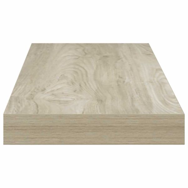 Окачени стенни рафтове, 4 бр, дъб, 60x23,5x3,8 см, МДФ