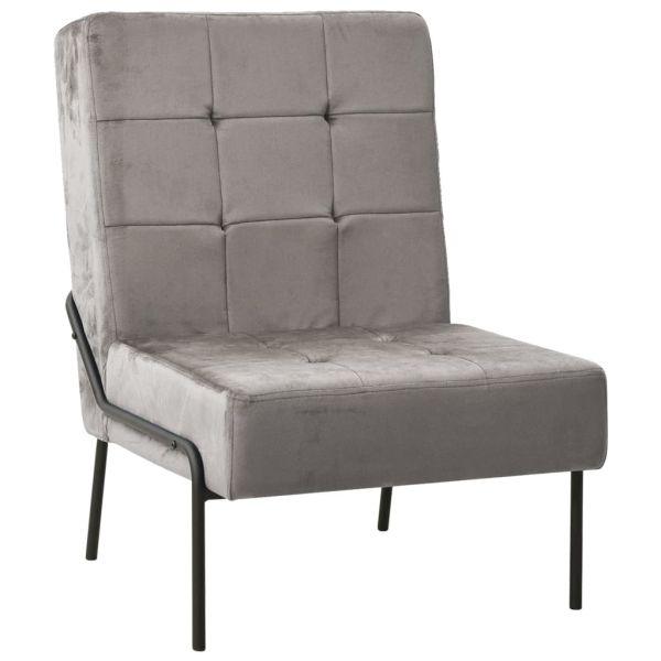 Стол за релаксация, 65x79x87 см, светлосив, кадифе
