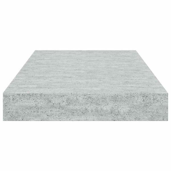 Окачени стенни рафтове, 4 бр, бетонно сиви, 40x23,5x3,8 см, МДФ