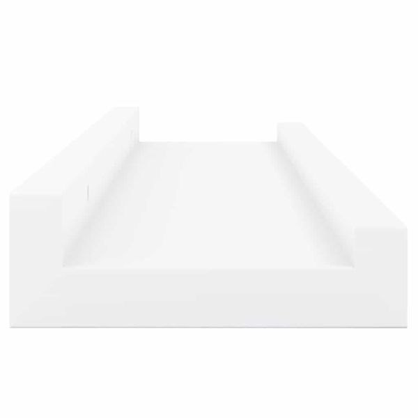 Стенни рафтове, 4 бр, бели, 40x9x3 см