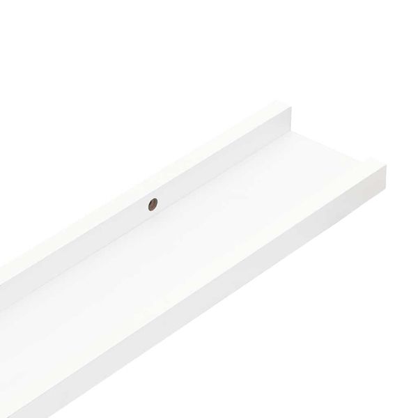 Стенни рафтове, 4 бр, бели, 40x9x3 см