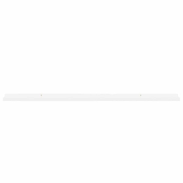 Стенни рафтове, 4 бр, бял гланц, 115x9x3 см