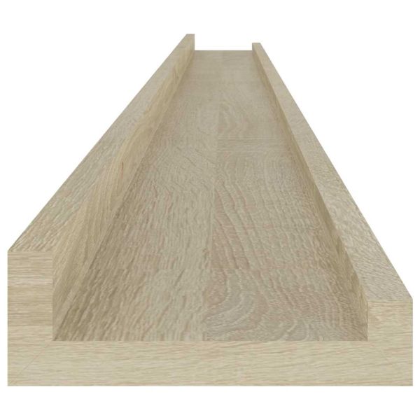 Стенни рафтове, 4 бр, сонома дъб, 115x9x3 см