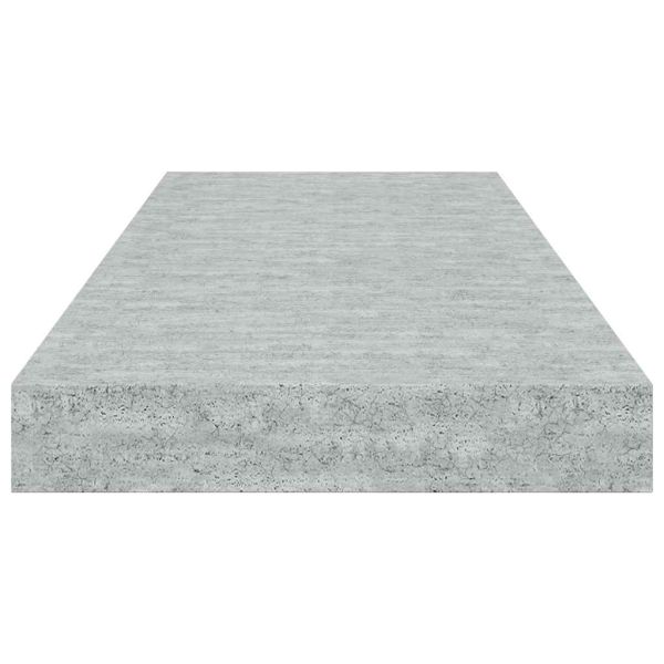 Окачени стенни рафтове, 2 бр, бетонно сиви, 60x23,5x3,8 см, МДФ