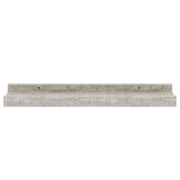 Стенни рафтове, 4 бр, бетонно сиви, 40x9x3 см