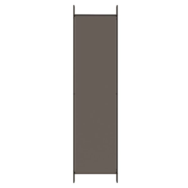 Параван за стая, 6 панела, антрацит, 300x220 cм, текстил