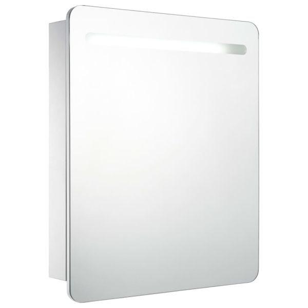 LED шкаф с огледало за баня, 68x9x80 см