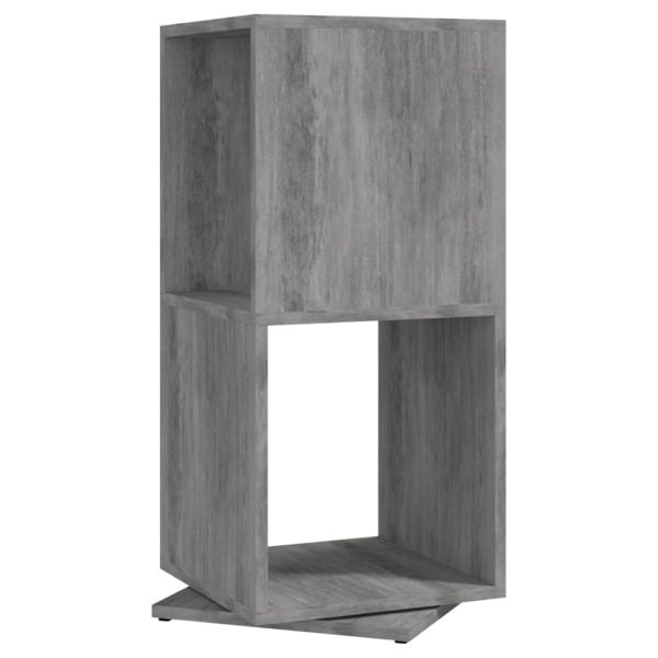 Въртящ се шкаф, бетонно сив, 34,5x34,5x75,5 см, инженерно дърво
