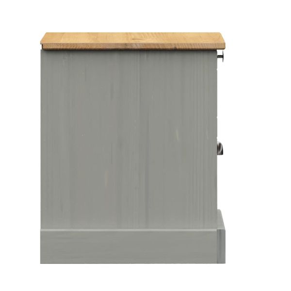 Нощно шкафче VIGO сиво 42x35x42 см бор масив