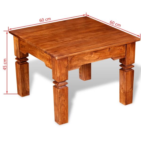 Маса за кафе масивно дърво 60x60x45 см