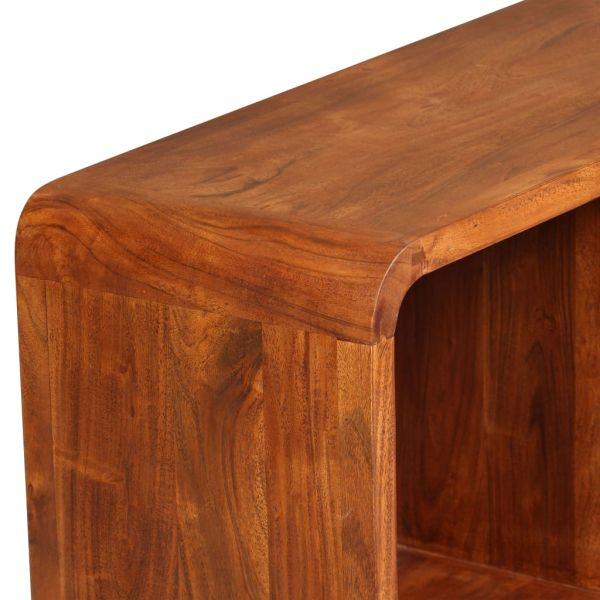 ТВ шкаф масивно дърво с меден финиш 120x30x40 см