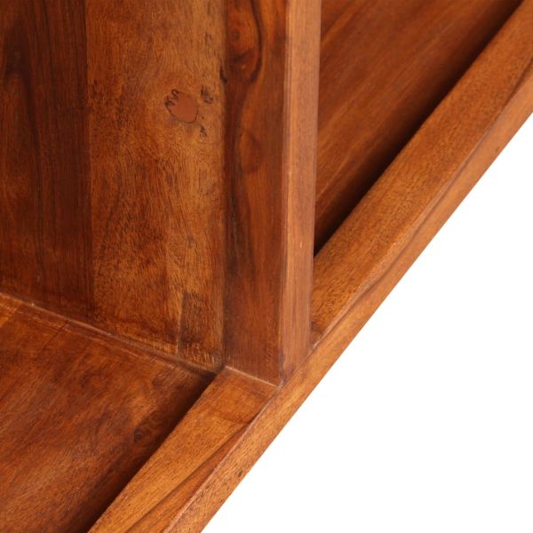 ТВ шкаф масивно дърво с меден финиш 120x30x40 см