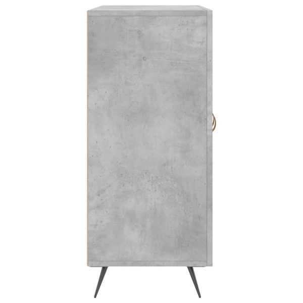 Сайдборд, бетонно сив, 90x34x80 см, инженерно дърво