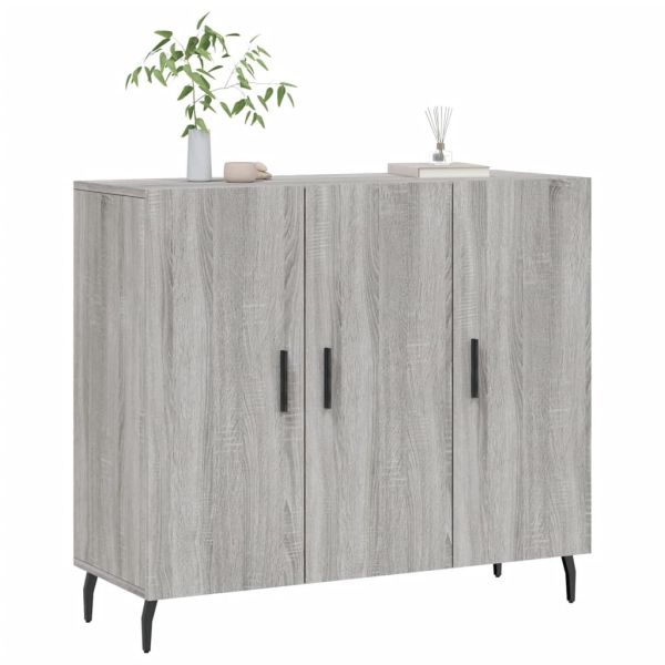Сайдборд, Сив сонома, 90x34x80 см, инженерно дърво