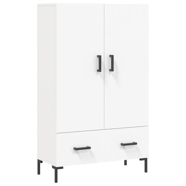 Висок шкаф, бял, 69,5x31x115 см, инженерно дърво