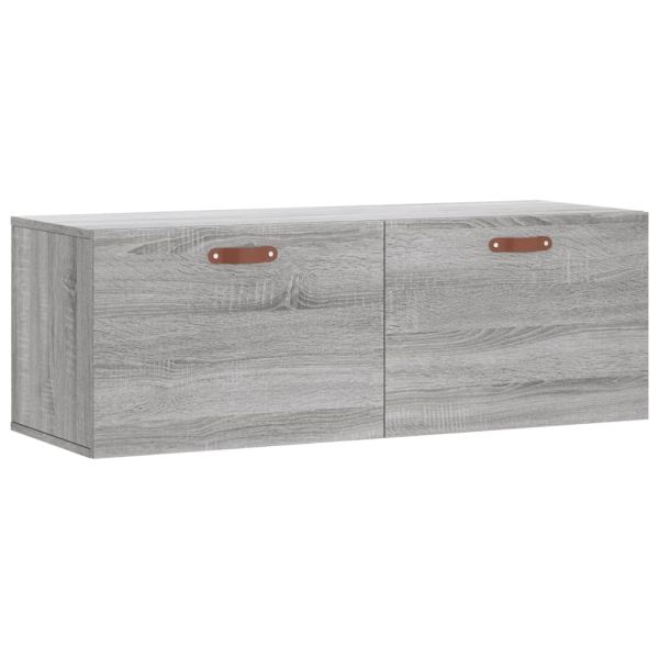 Стенен шкаф, сив сонома, 100x36,5x35 см, инженерно дърво