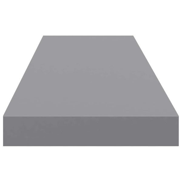 Окачени стенни рафтове, 2 бр, сиви, 90x23,5x3,8 см, МДФ