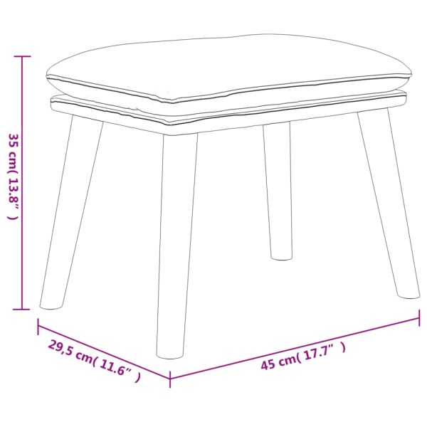 Табуретка, синя, 45x29,5x35 см, текстил и изкуствена кожа