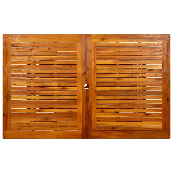Градинска трапезна маса, (160-240)x100x75 cм, акация масив