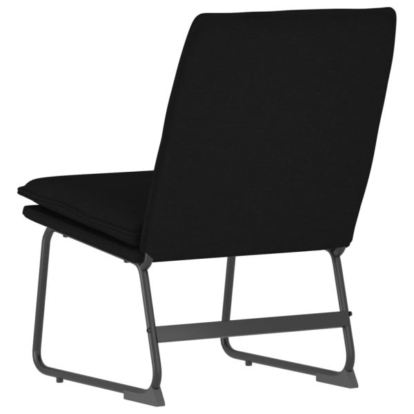 Стол шезлонг, черен, 52x75x76 см, текстил