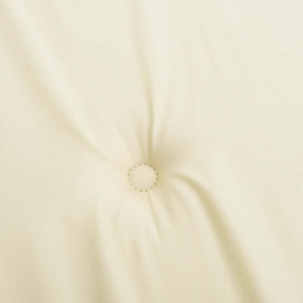 Възглавници за стол с облегалка 4 бр кремави 120x50x2 см плат