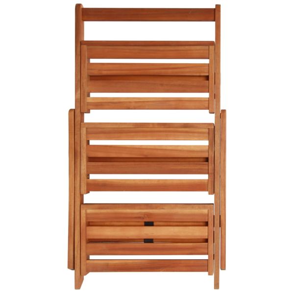 3-етажен цветарник, 50x63x80 см, акациево дърво масив