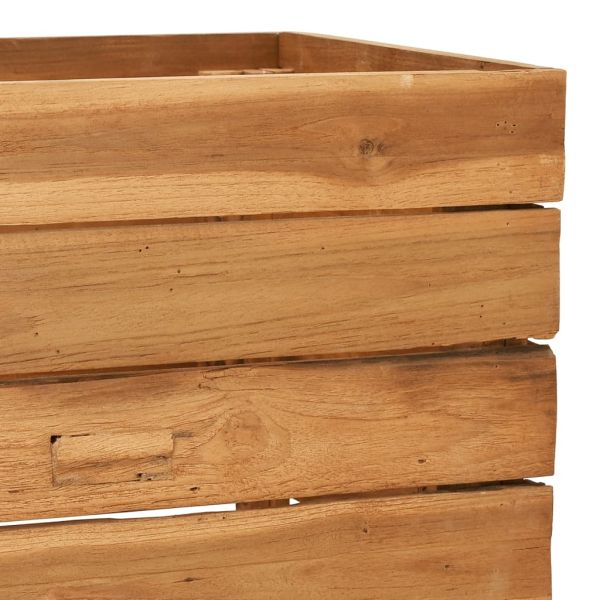 Повдигната леха 150x40x38 см рециклирано тиково дърво и стомана