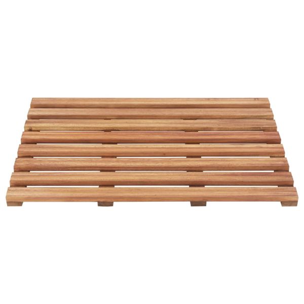 Постелки за баня, 2 бр, акациево дърво масив, 56x37 см