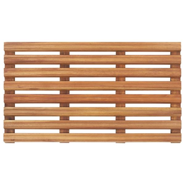 Постелки за баня, 2 бр, акациево дърво масив, 56x37 см