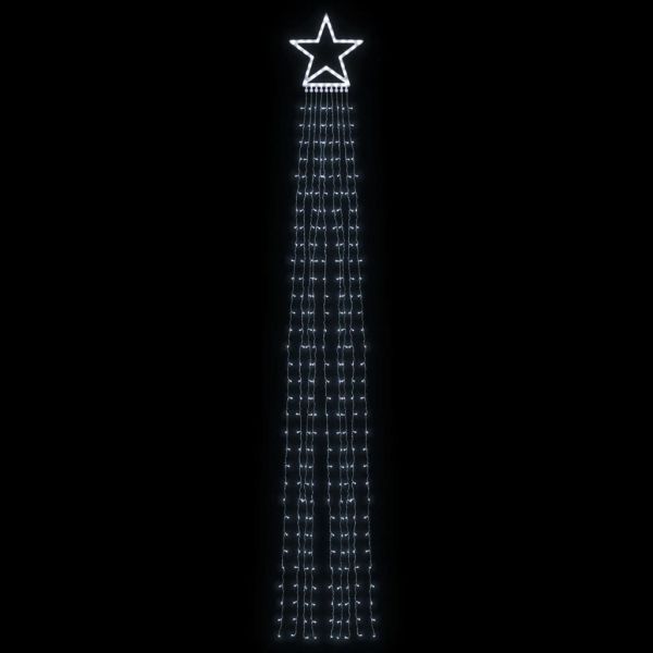 Коледни лампички за елха 320 LED студено бяло 375 см