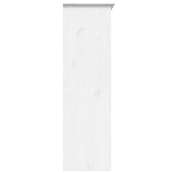 Гардероб BODO, бял, 146x53,5x173 см, бор масив