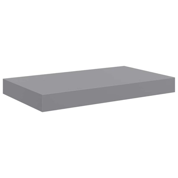 Окачени стенни рафтове, 2 бр, сиви, 40x23,5x3,8 см, МДФ