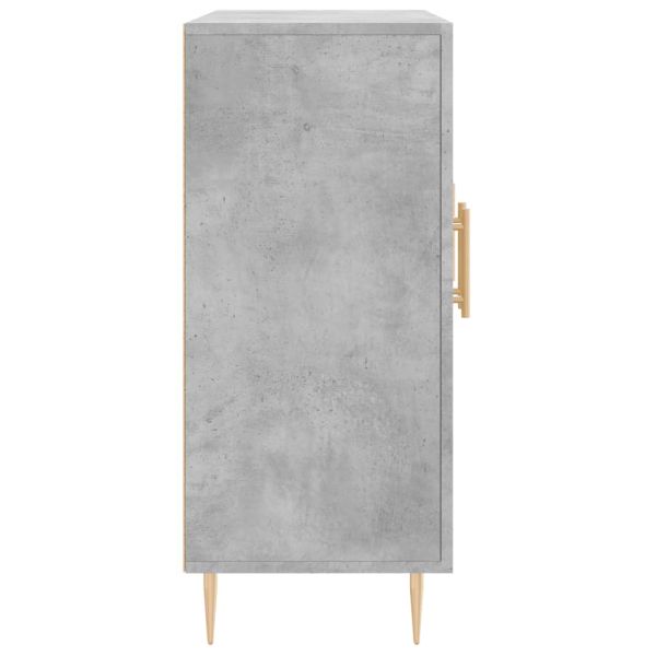 Сайдборд, бетонно сив, 90x34x80 см, инженерно дърво