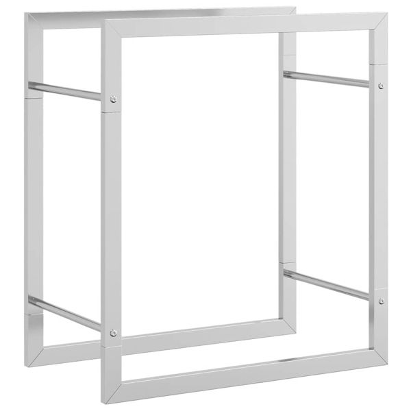 Стойка за дърва за огрев, 50x28x56 см, неръждаема стомана