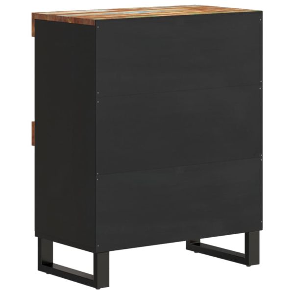 Страничен шкаф, 60x33x75 см, регенерирано дърво масив