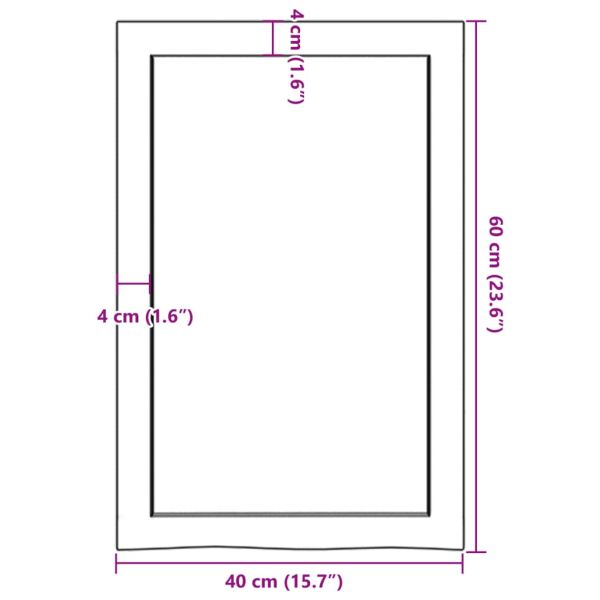 Плот за баня светлокафяв 40x60x(2-4) см обработено дърво масив