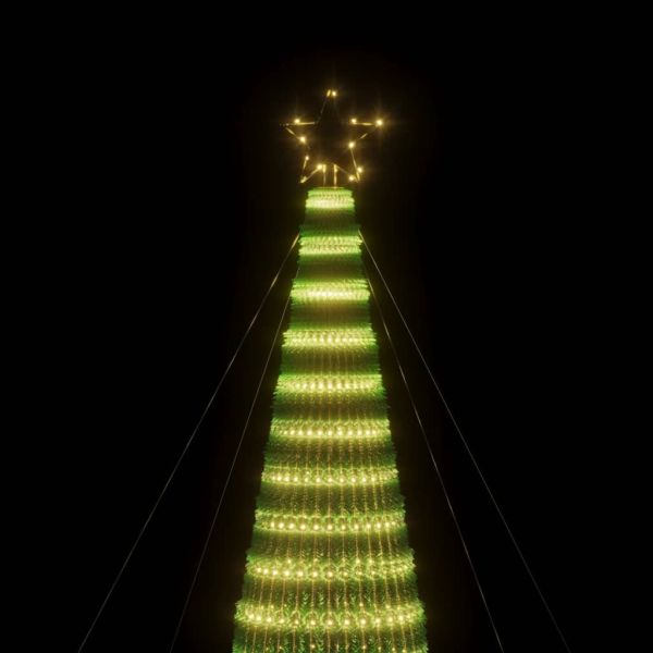 Коледна елха светещ конус 1544 LED топло бяло 500 см