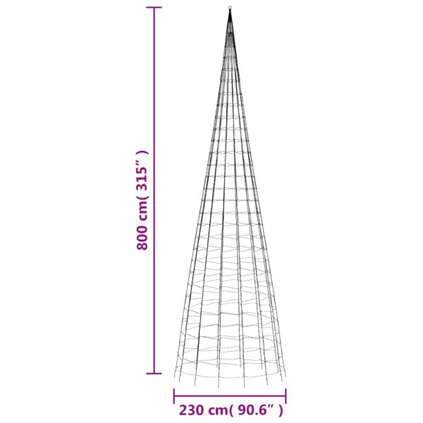 LED коледна елха 3000 LED синьо 800 см