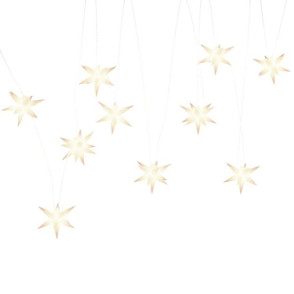 Коледна лампички, 10 LED, бели, 10 см